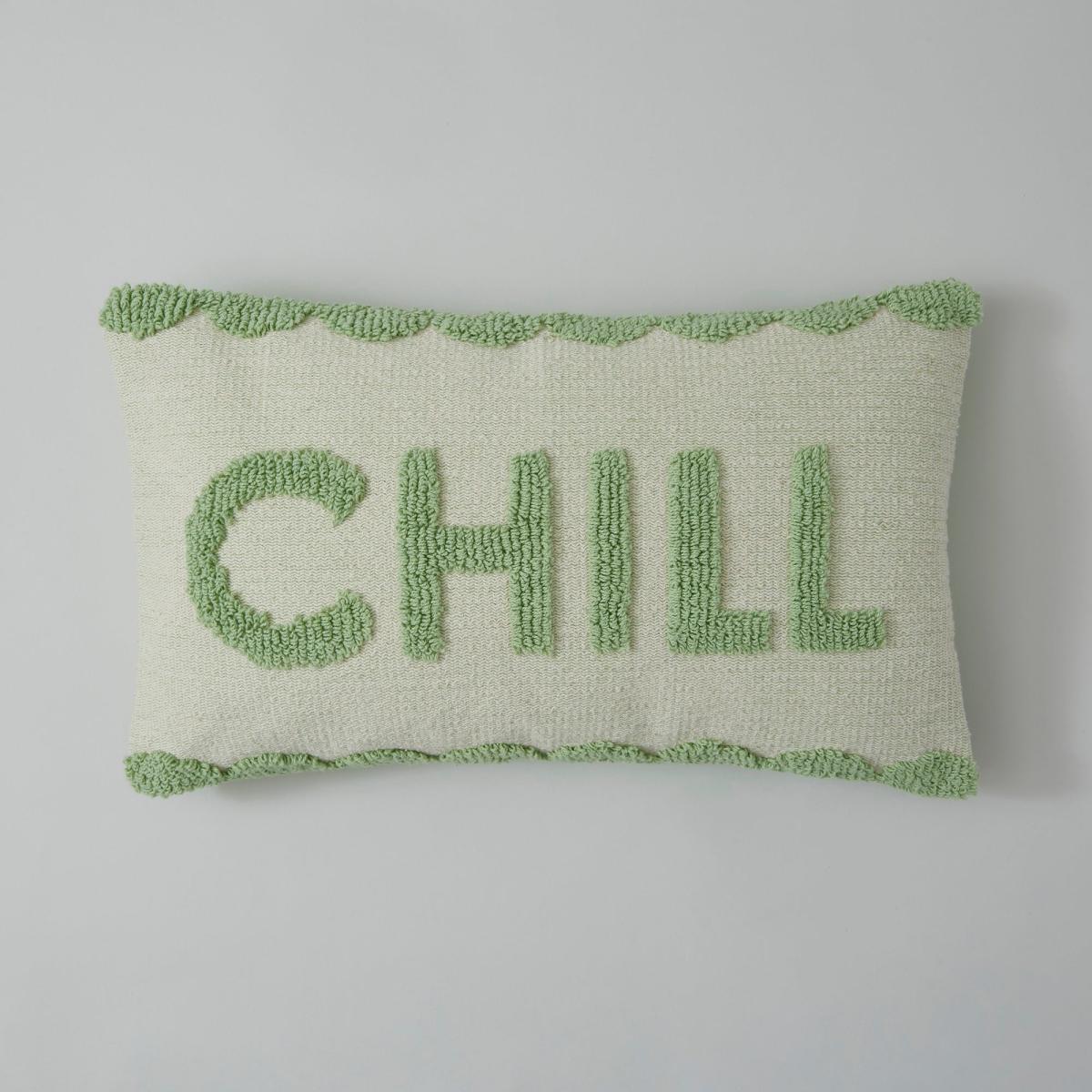 Chill Bright Slogan Cushion Green – image 2