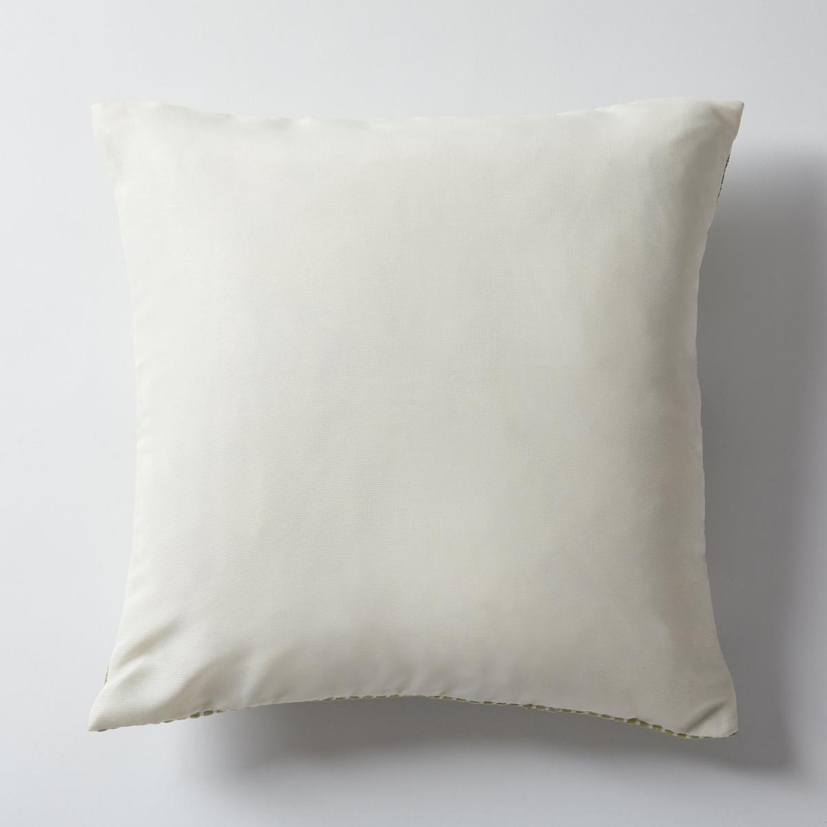 Chenille Stripe Green Cushion Green/White – image 3