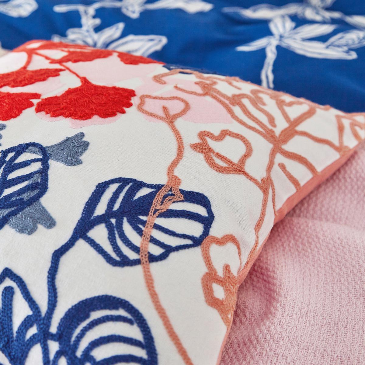 Joules Crayon Floral Cushion MultiColoured – image 2