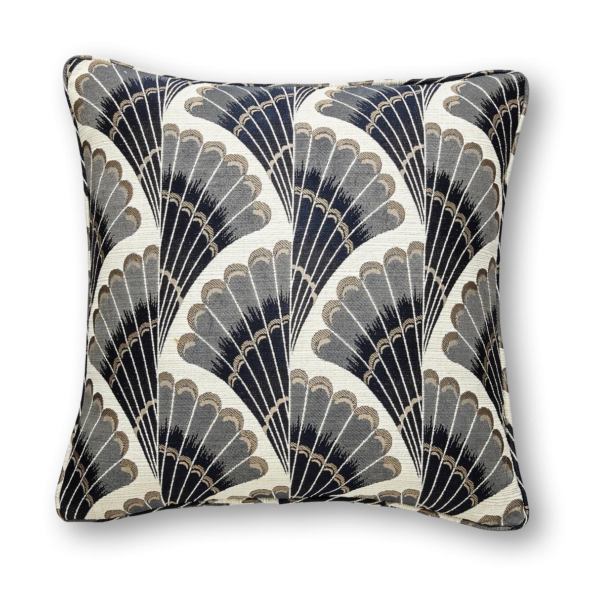 Fan Jacquard Cushion Grey – image 2