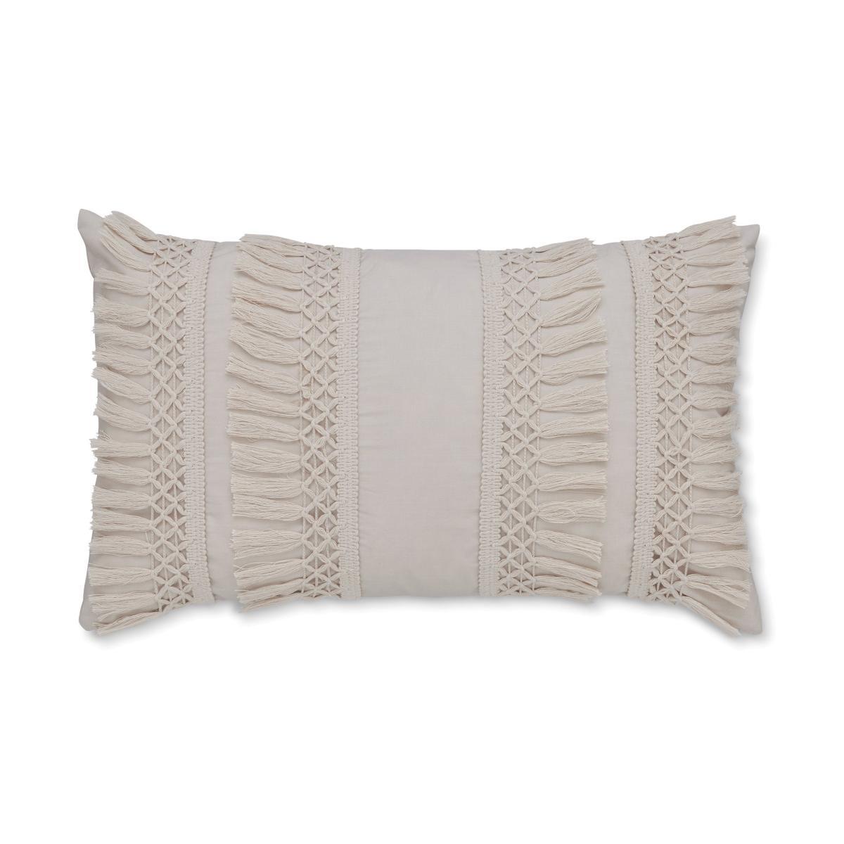 Pineapple Elephant Izmir Cotton Tassel Cushion Light Grey – image 2
