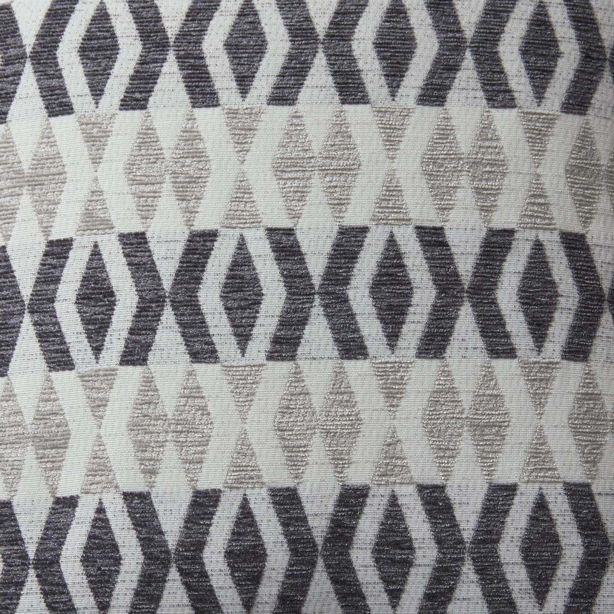 Chenille Diamond Monochrome Cushion Grey/Black – image 5