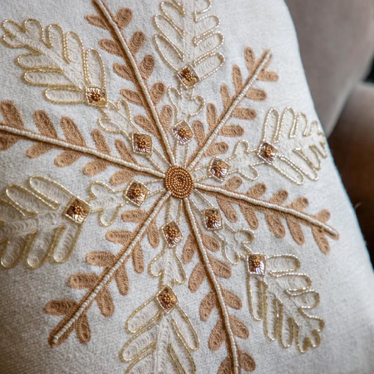Snowflake Square Cushion – image 3