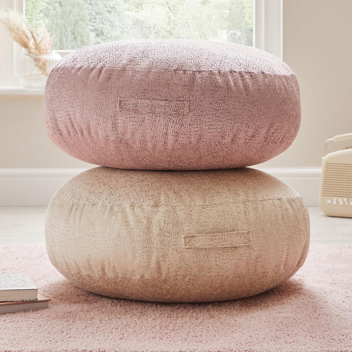 Destressed Blush Floor Cushion Blush – image 4