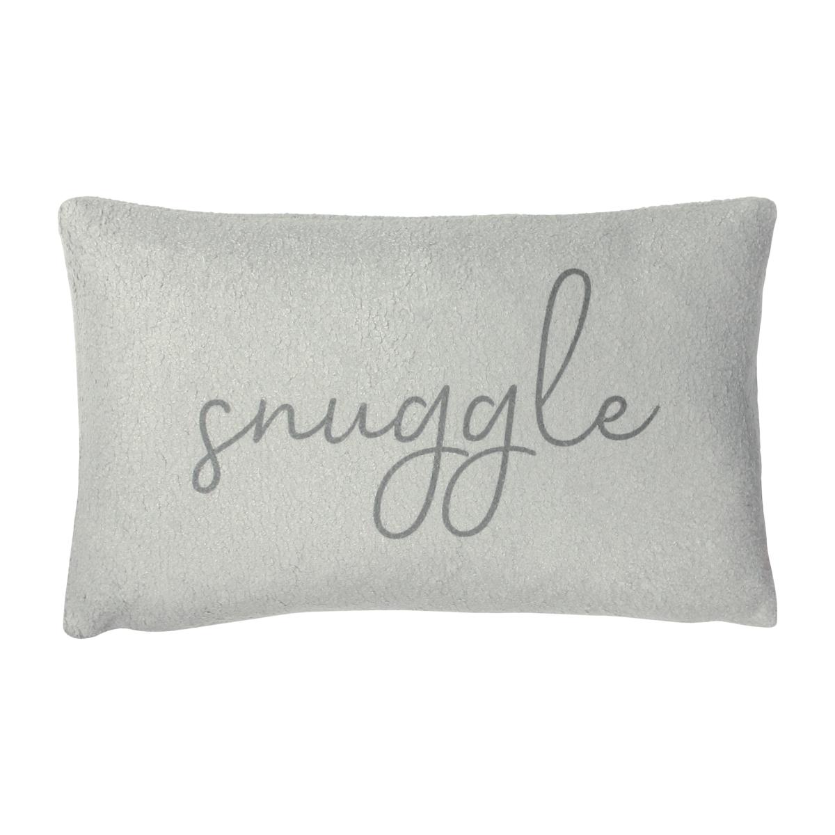 Shearling Fleece Snuggle Cushion Grey – image 1
