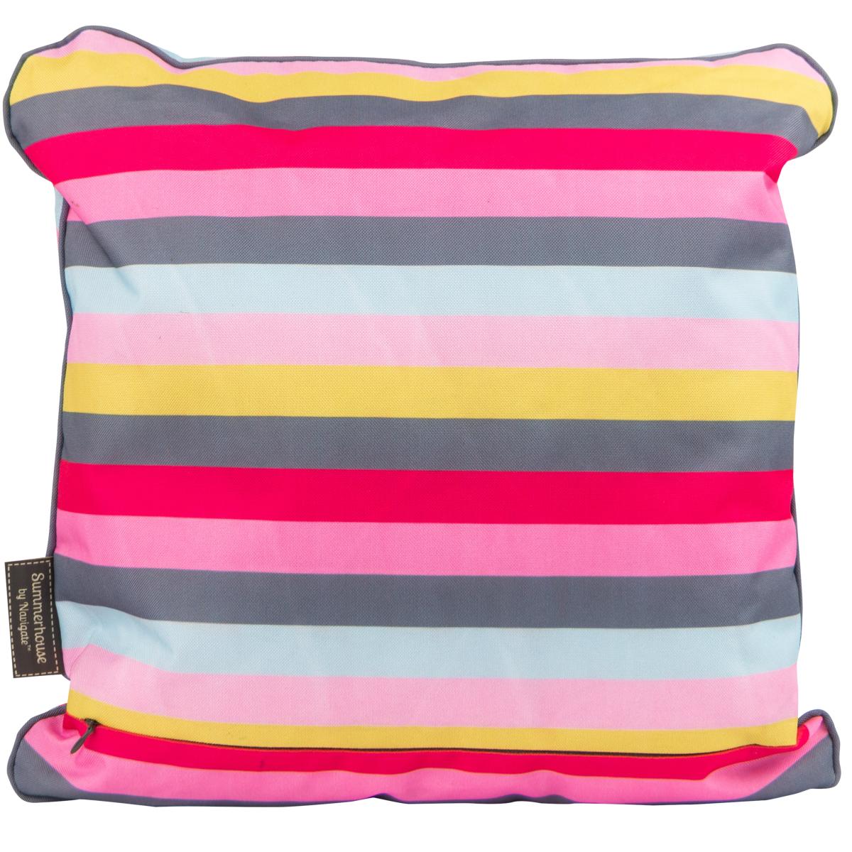 Gardenia Sky Indoor Outdoor Cushion Light Blue/Pink/Green – image 4