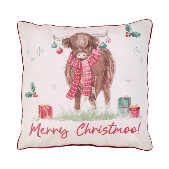 Merry Christmoo Square Cushion – image 3