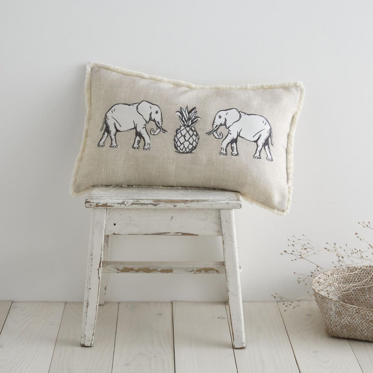 Pineapple Elephant Tembo Natural Cushion Natural (Brown) – image 1
