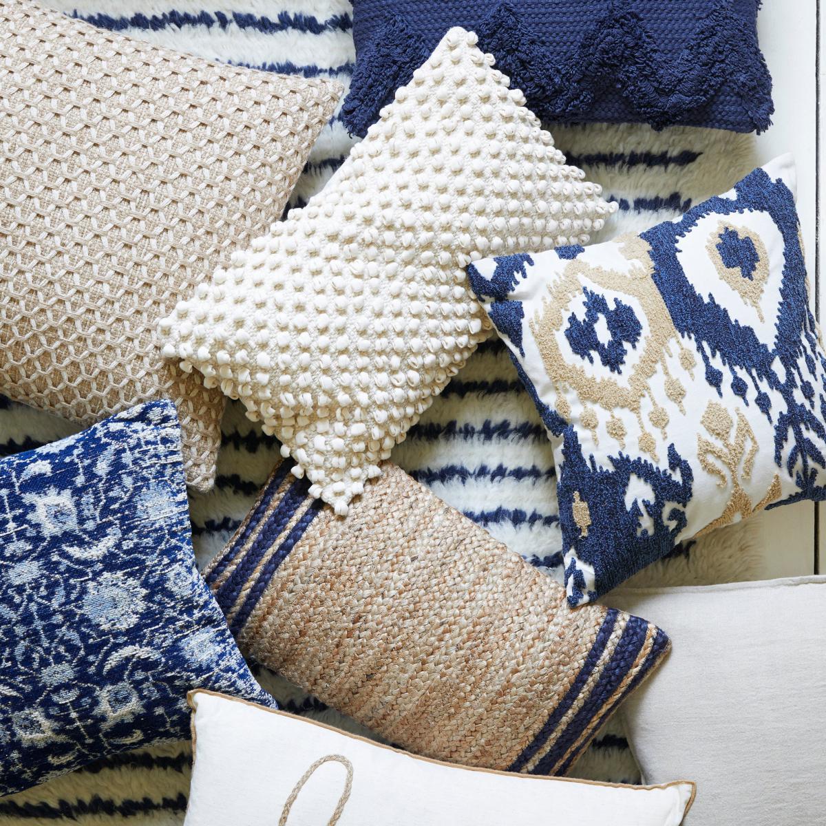 ZigZag Blue Cushion Blue – image 6