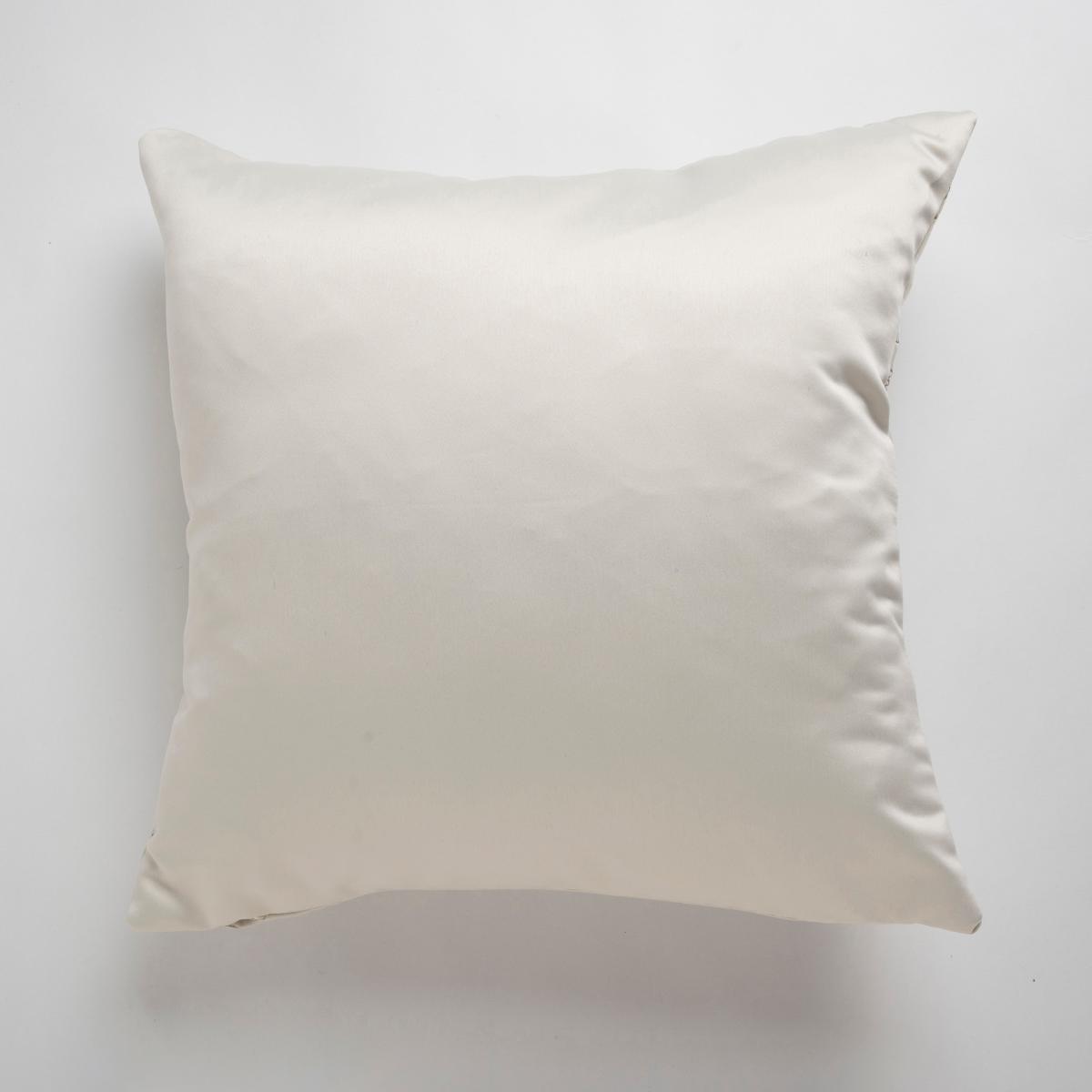 Jacquard Bees Cushion Brown/White – image 3