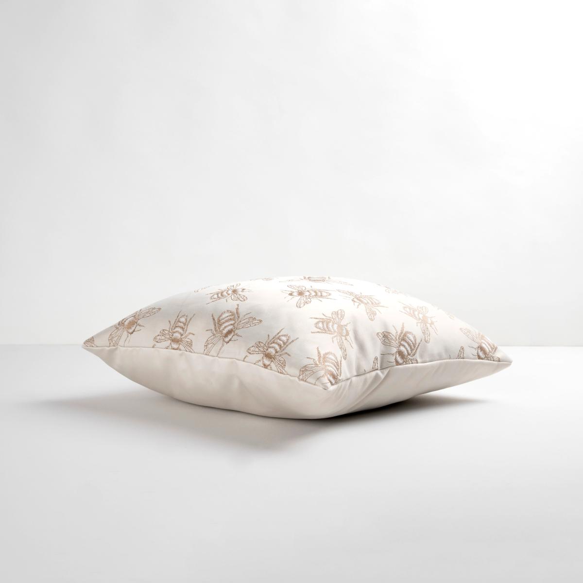 Jacquard Bees Cushion Brown/White – image 4