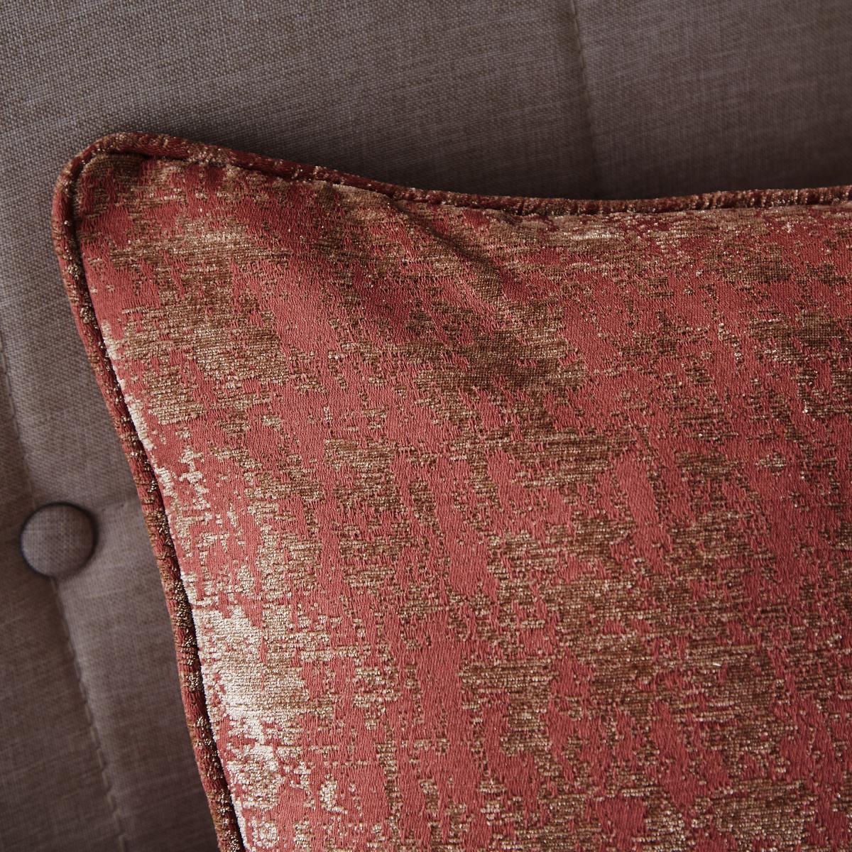 Opulent Chenille Cushion Red – image 2