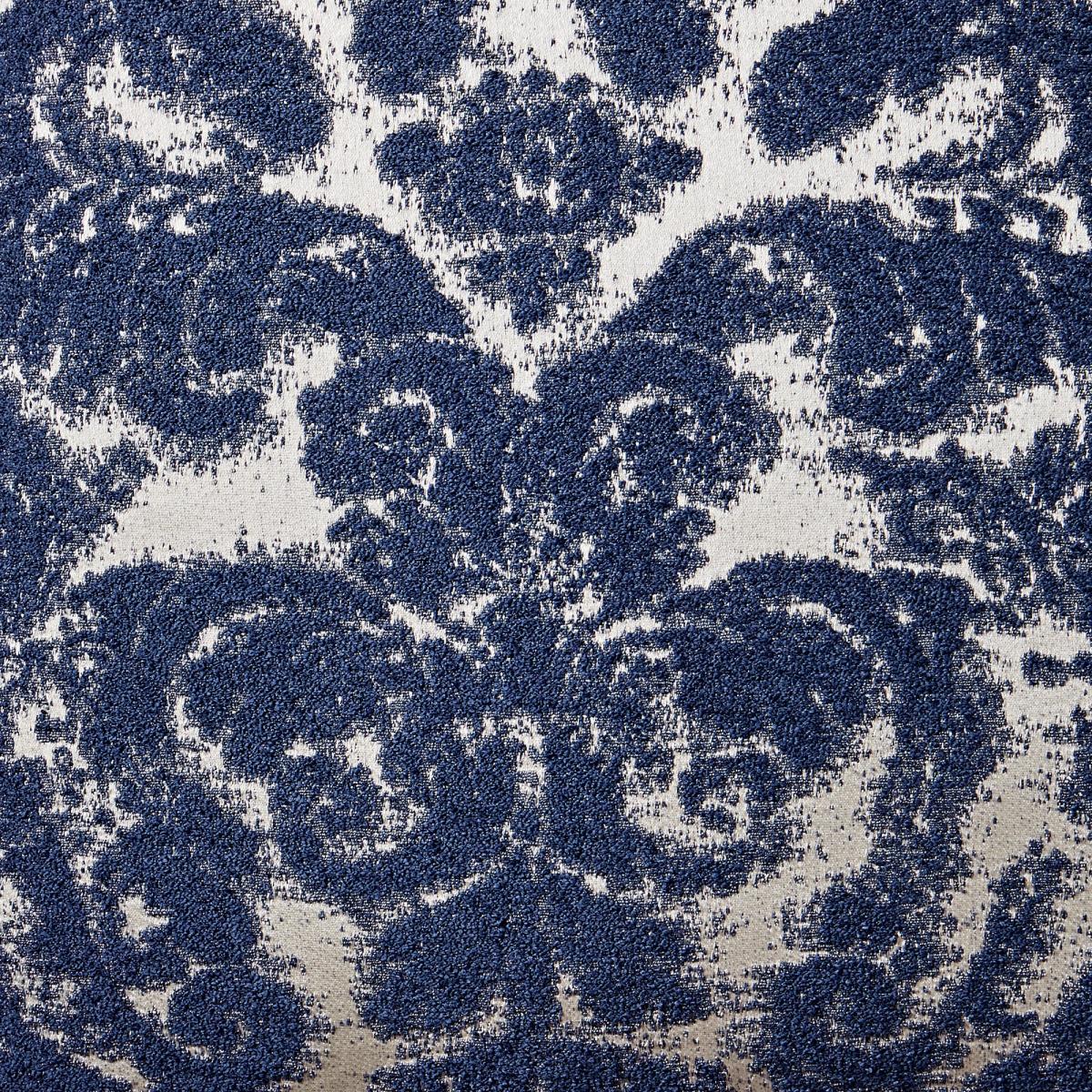 Distressed Damask Square Cushion Navy (Blue) – image 5