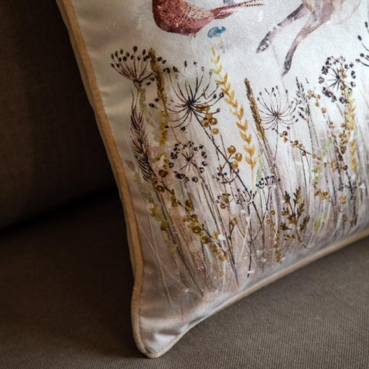 Forest and Deer Scene Square Cushion – image 4