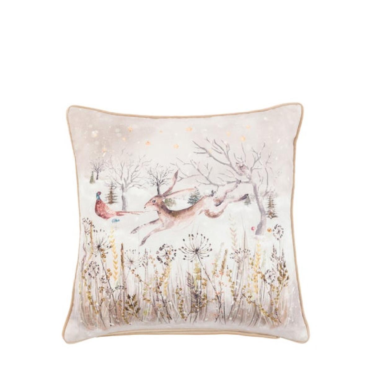 Forest and Deer Scene Square Cushion – image 5