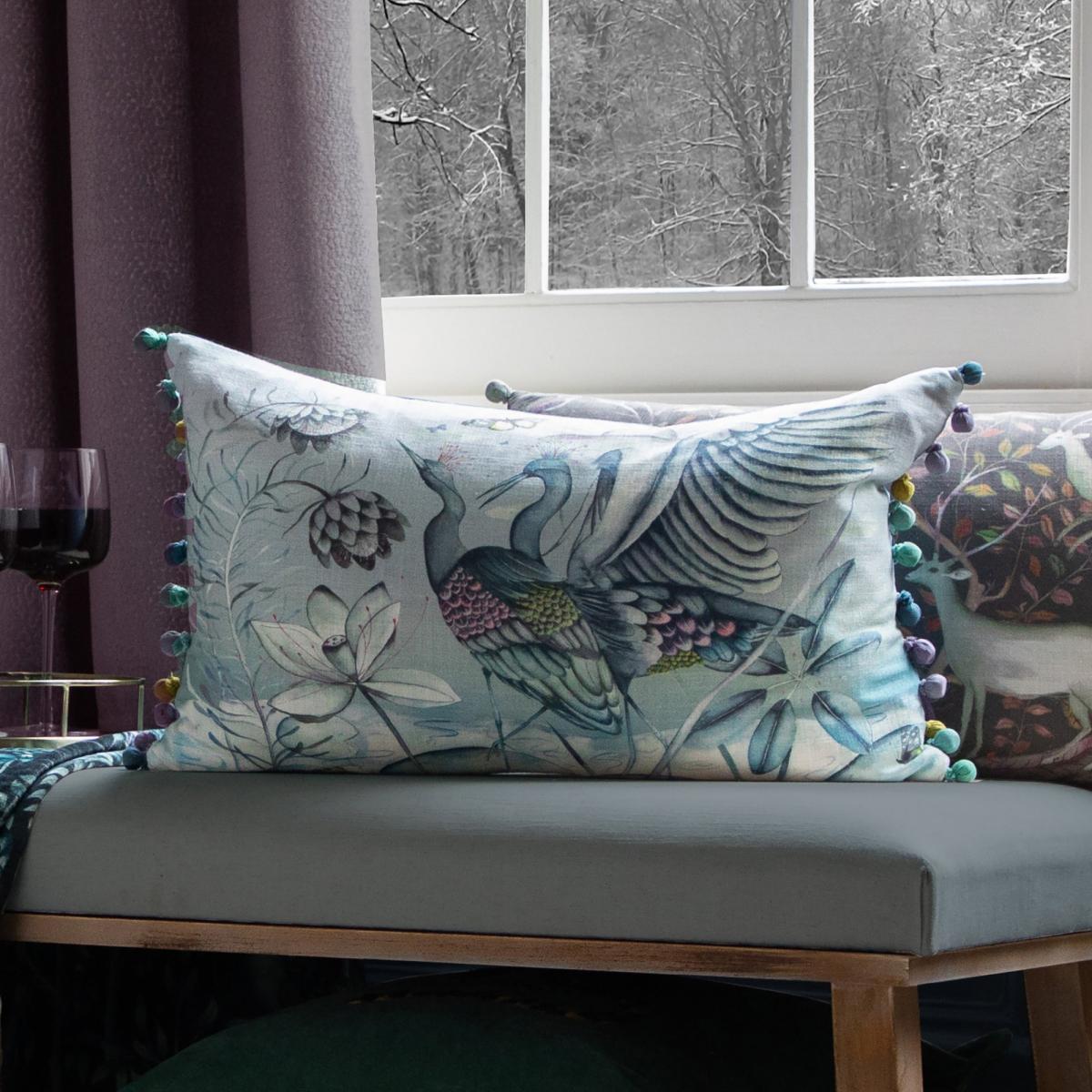 Chamrosh Velvet Rectangle Cushion Willow – image 1