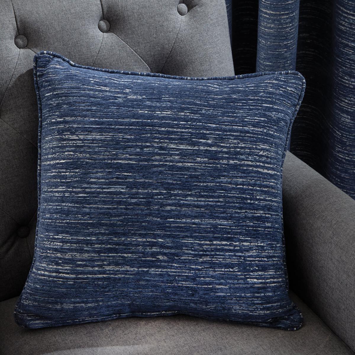 Chenille Calvert Navy Cushion Navy Blue – image 1