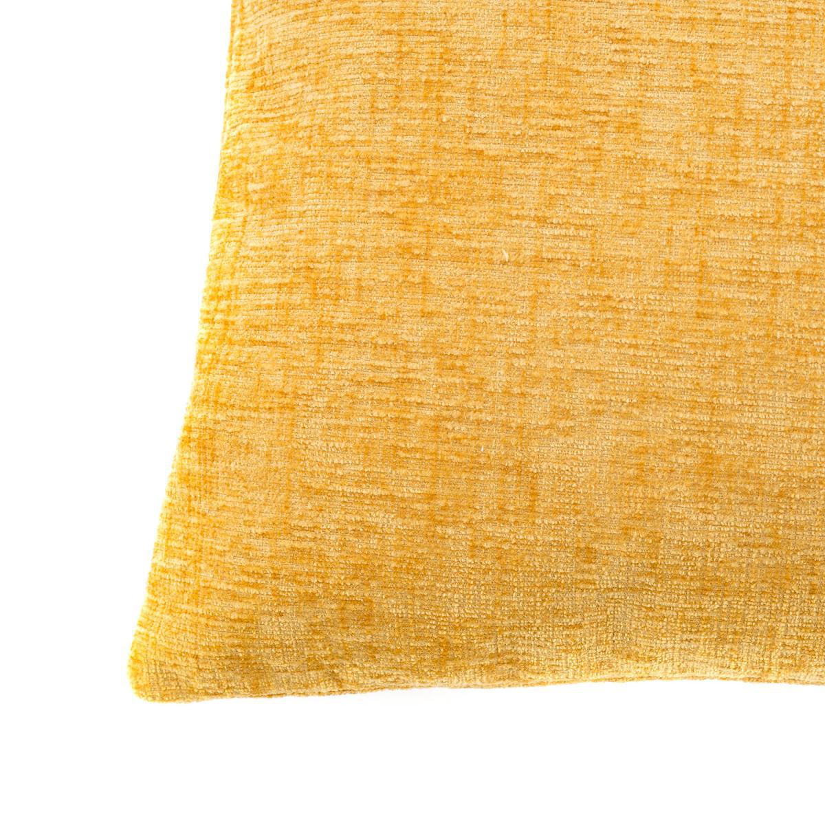 Chenille Rectangular Cushion Ochre – image 2