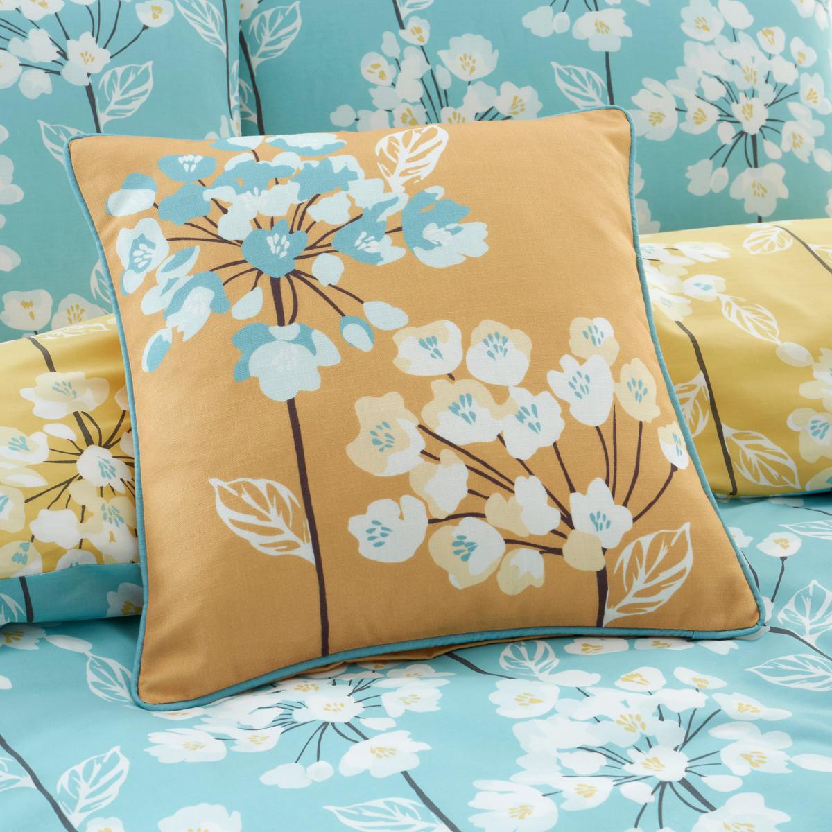Erin Teal & Ochre Cushion Teal