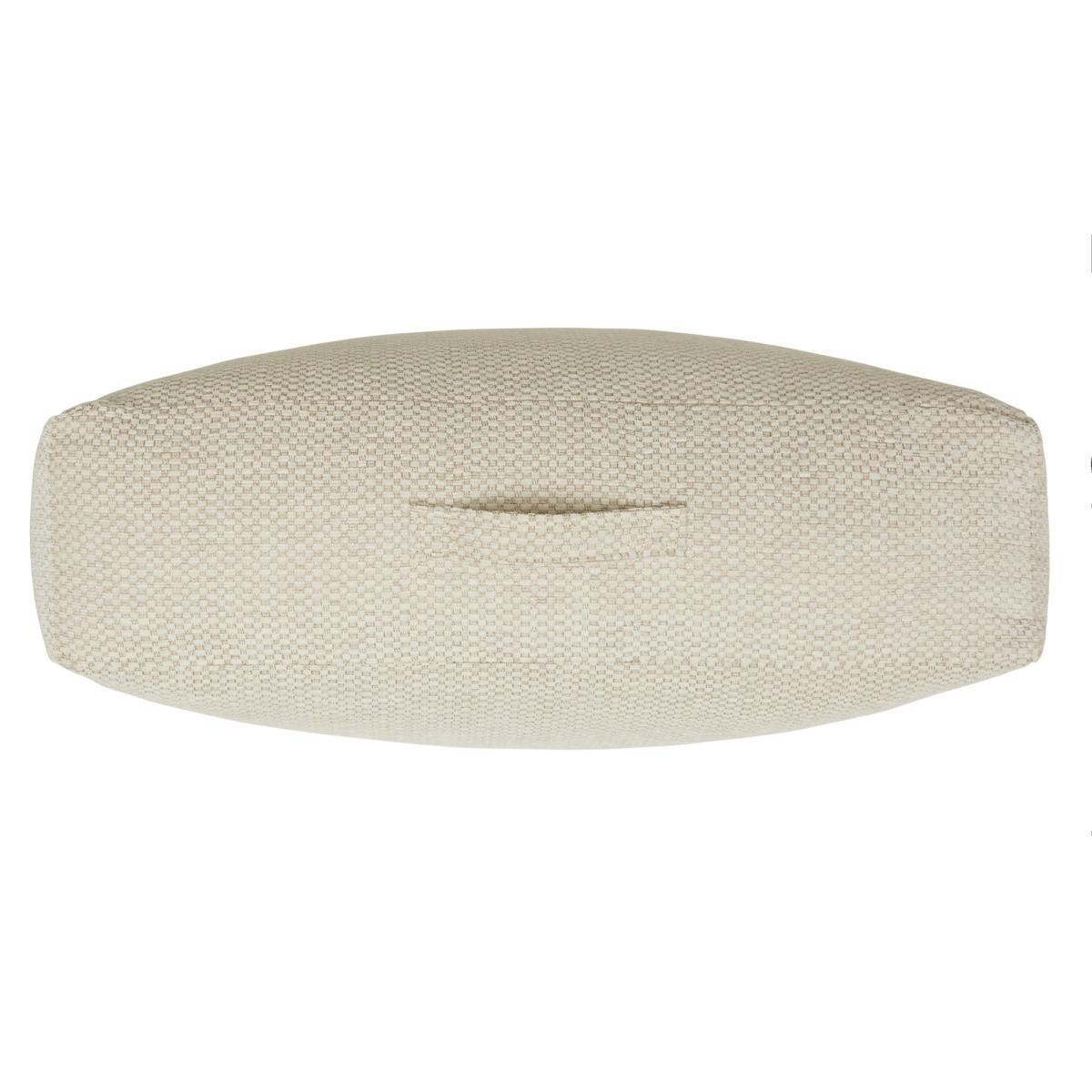 Chenille Natural Slub Floor Cushion Brown – image 2