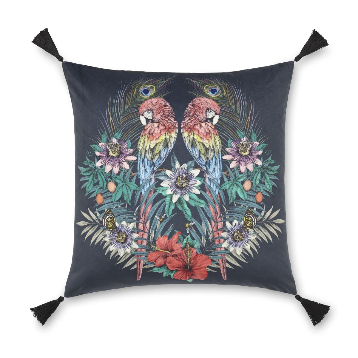 Matthew Williamson Parrot Square Feather Filled Cushion Blue – image 4