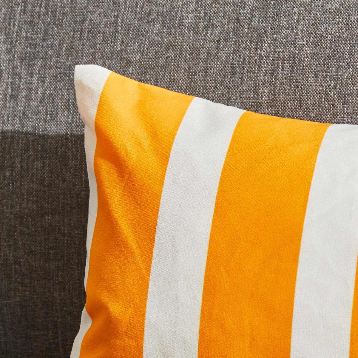 Outdoor Stripe Cushion Cover Mango (Orange) – image 2