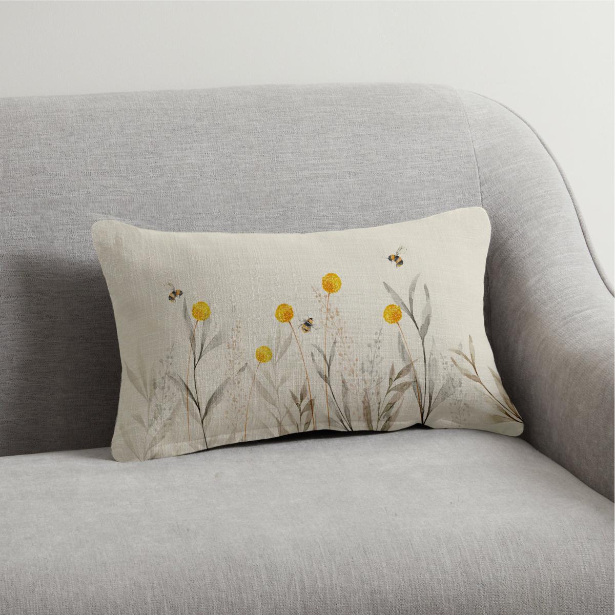 Meadow Bee Cushion MultiColoured