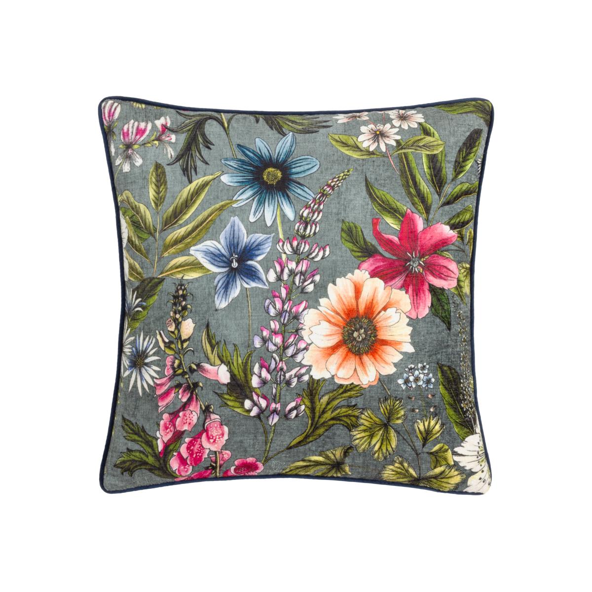 Wylder Hidcote Manor Alma Square Cushion Petrol (Blue) – image 1