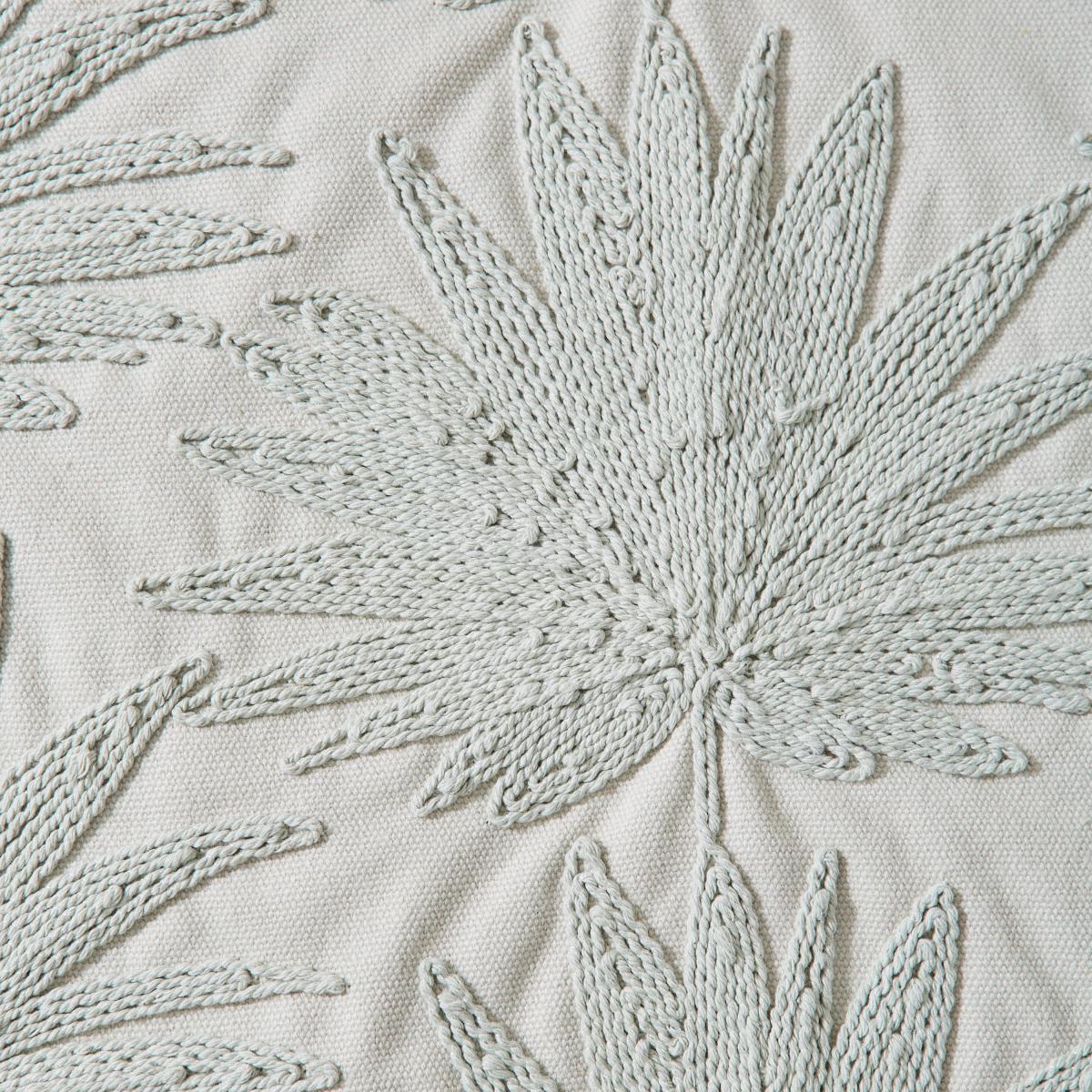 Embroidered Leaf Cushion Grey – image 5