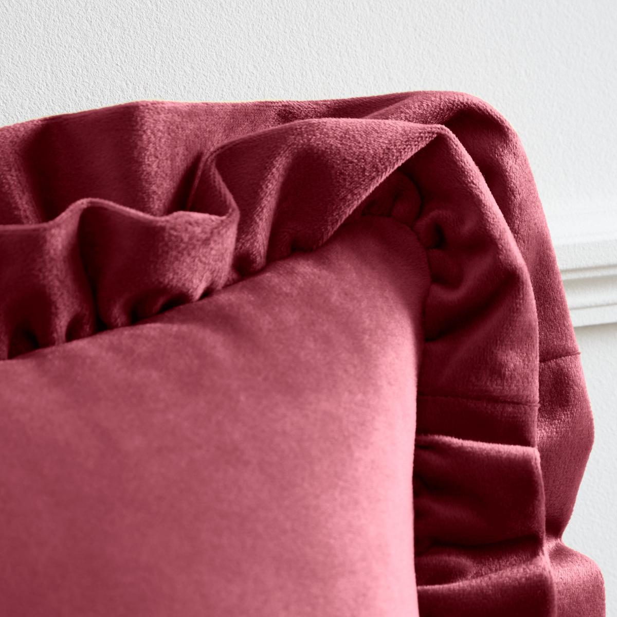 Catherine Lansfield So Soft Velvet Touch Double Frill Square Cushion – image 2