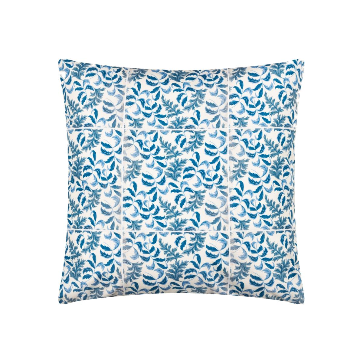 Paoletti Minton Tiles Large Outdoor Cushion Blue – image 1