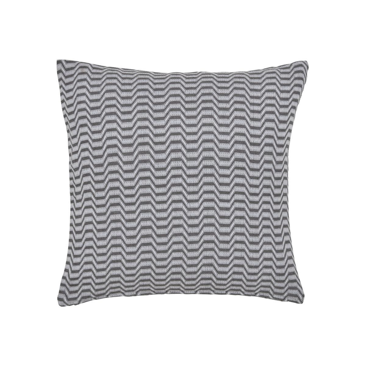 Wave Grey Cushion Grey and White – image 1