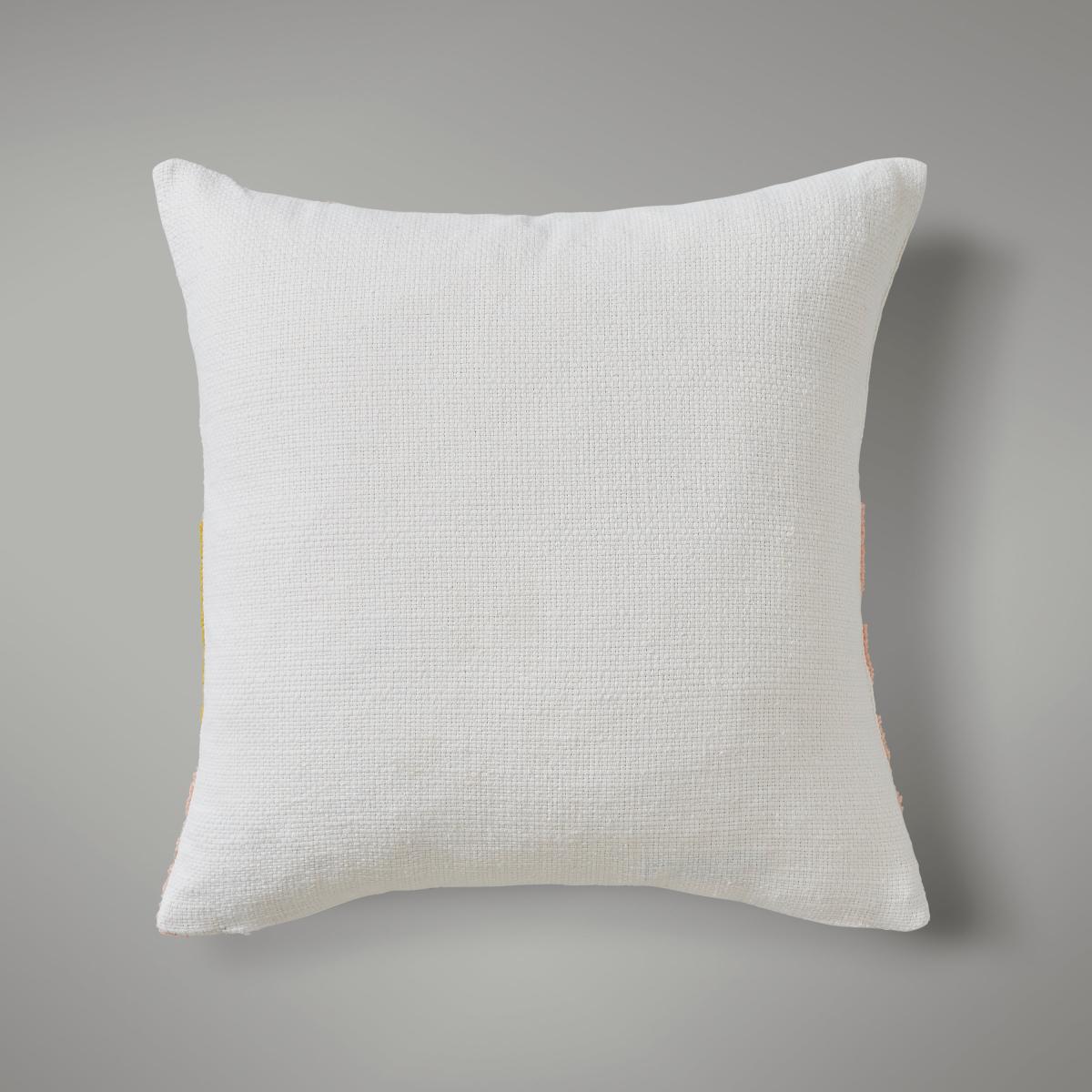 Embroidered Tropical Leaf Cushion MultiColoured – image 3