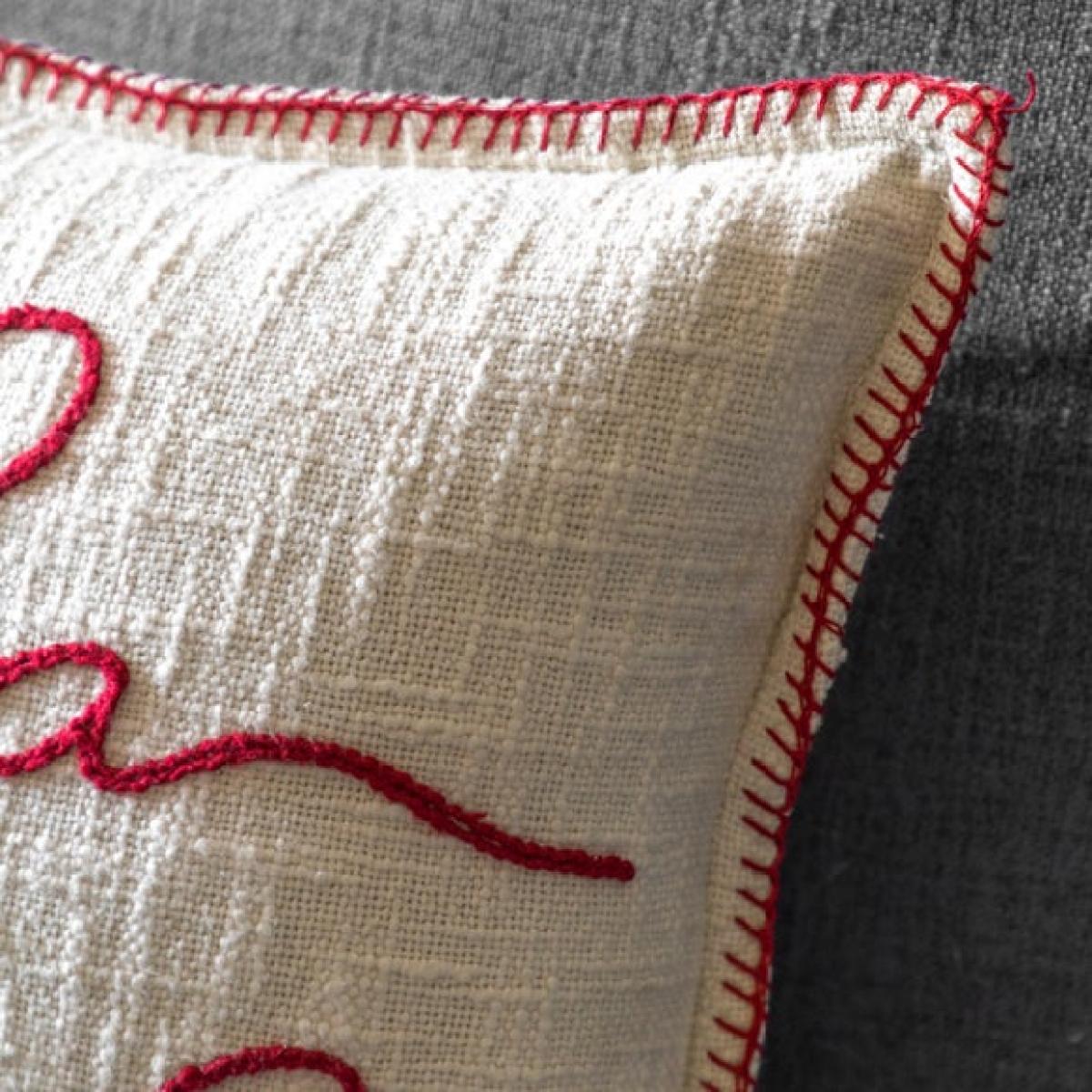 Festive Falala Stitched Rectangular Cushion – image 3
