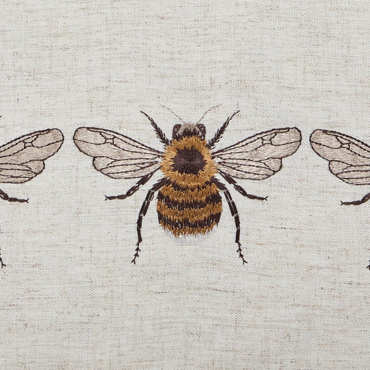Bees Rectangular Cushion Natural – image 2