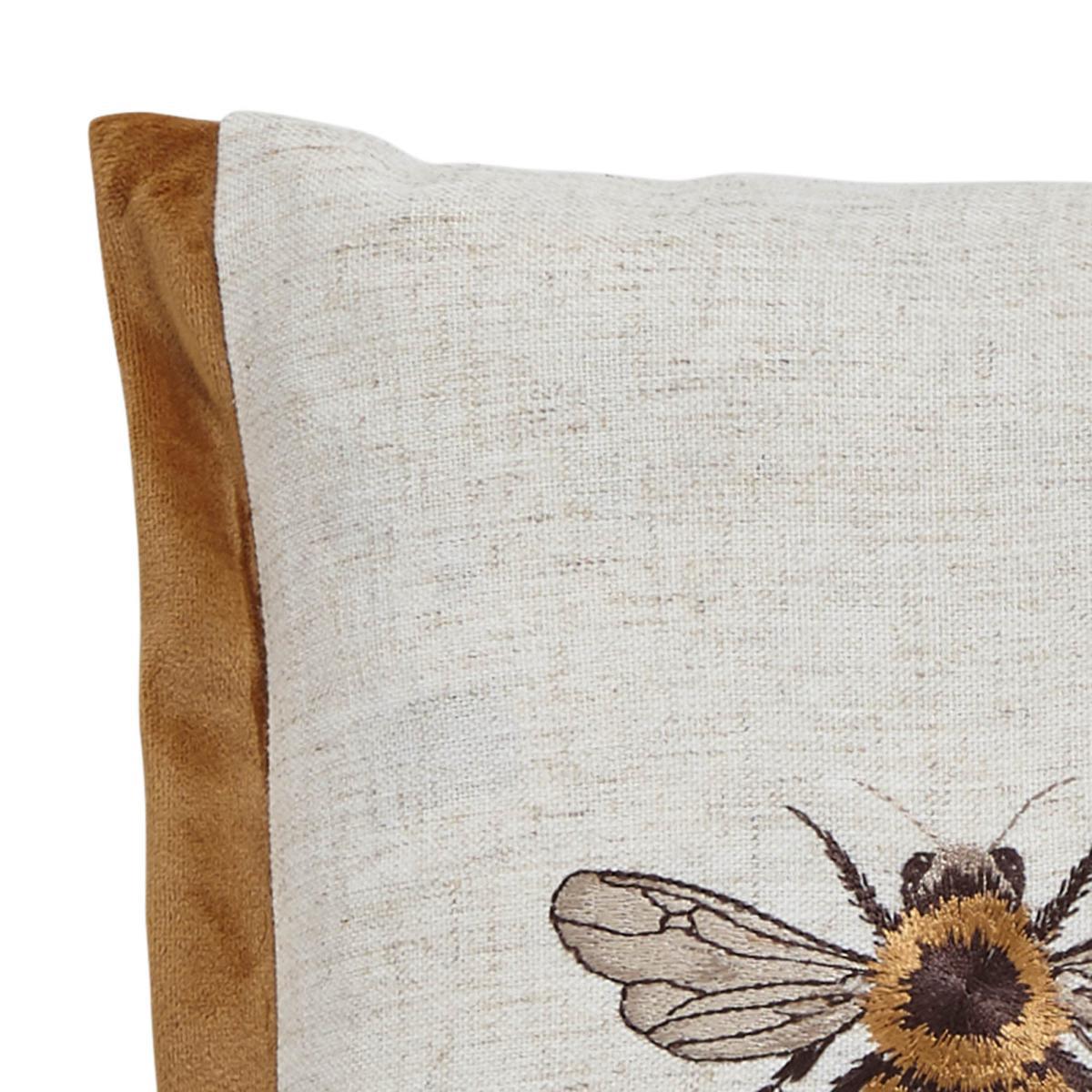 Bees Rectangular Cushion Natural – image 3