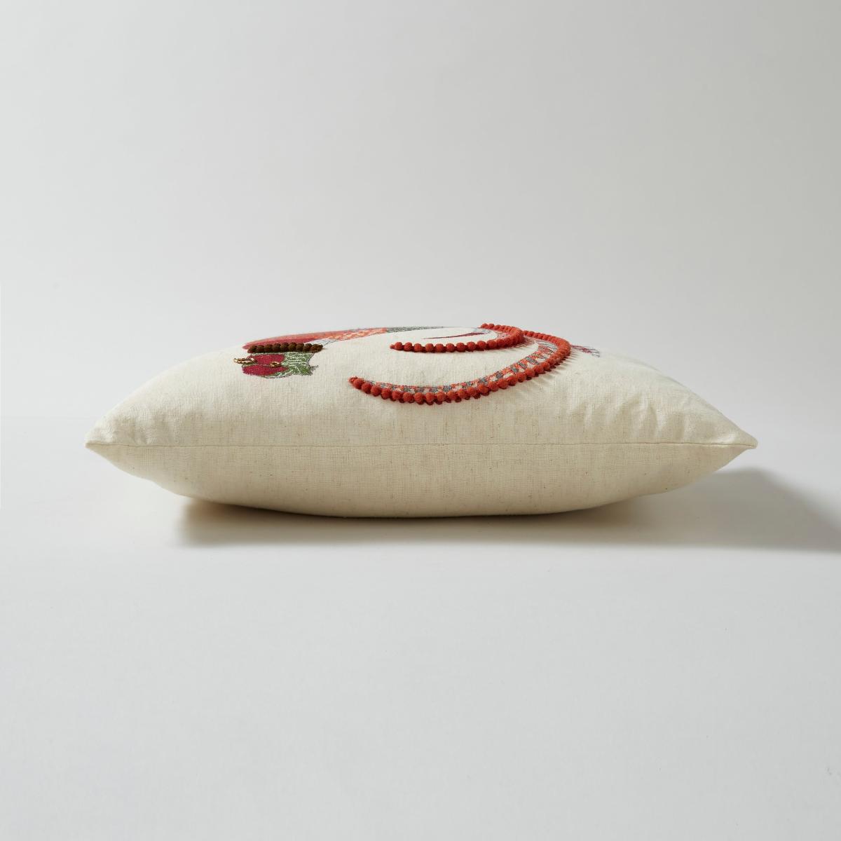 Embroidered Pheasant Cushion, 30x50cm MultiColoured – image 5