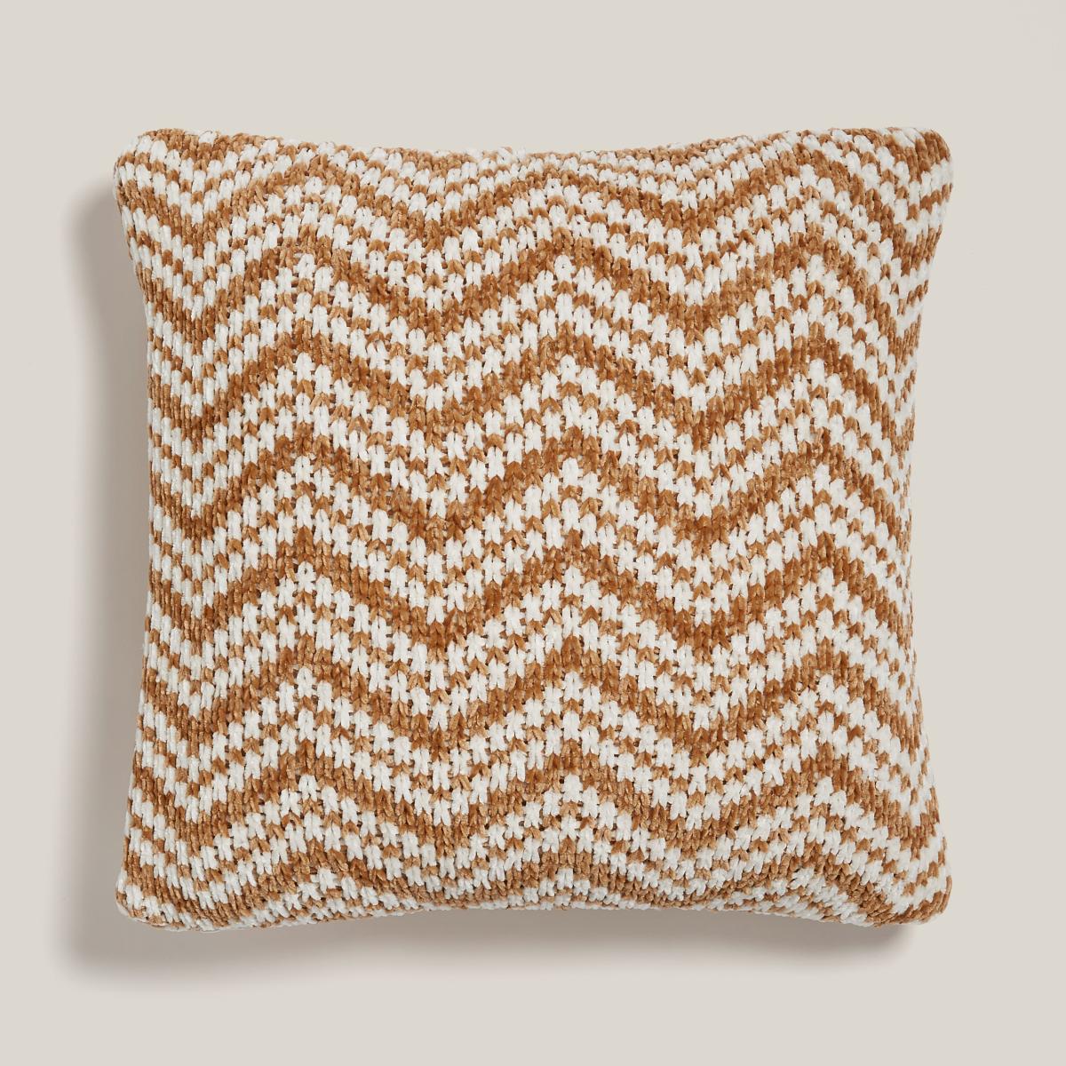 Chenille Chevron Cushion Butterscotch (Yellow) – image 3