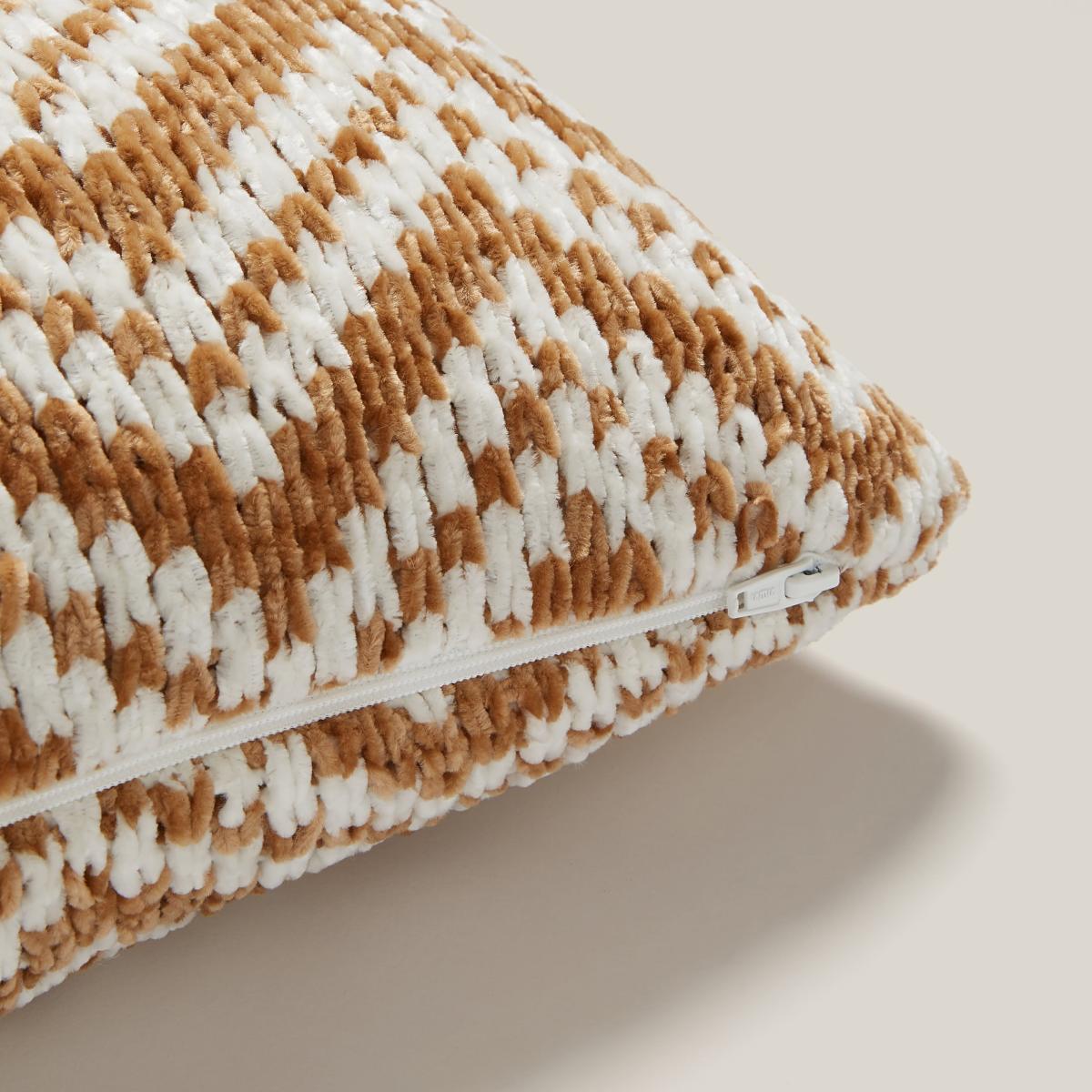 Chenille Chevron Cushion Butterscotch (Yellow) – image 4
