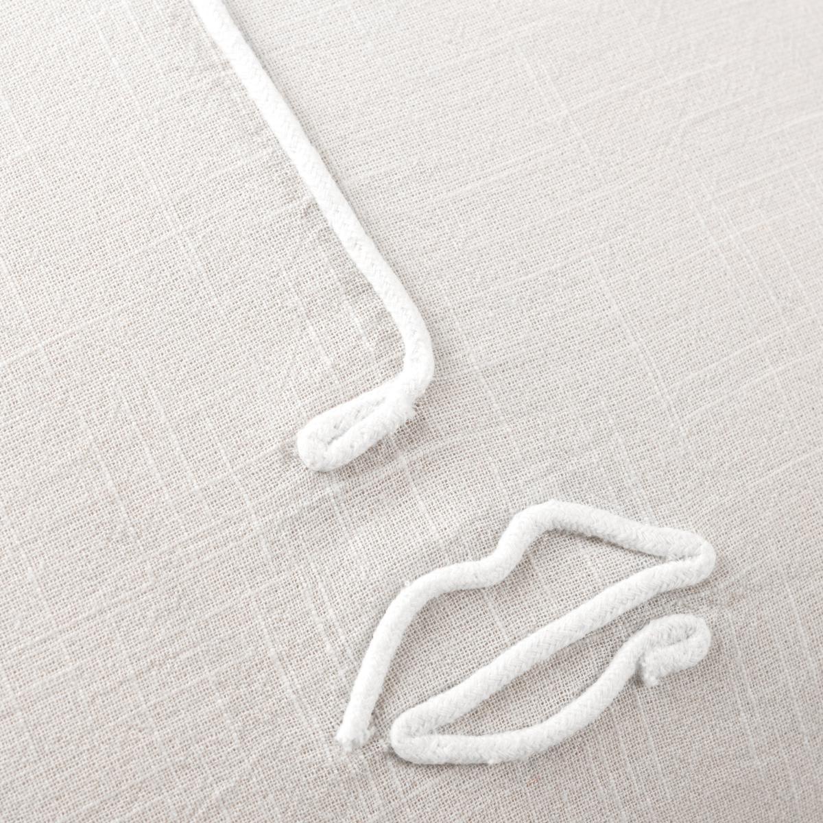 Tufted Face Cushion White – image 3