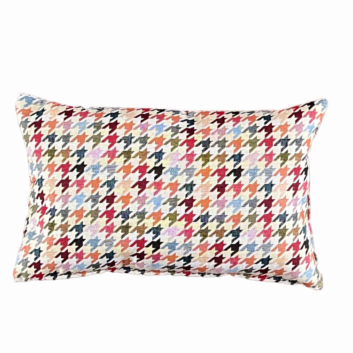 Daro Tapestry Pastel Houndstooth Rectangular Cushion – image 2