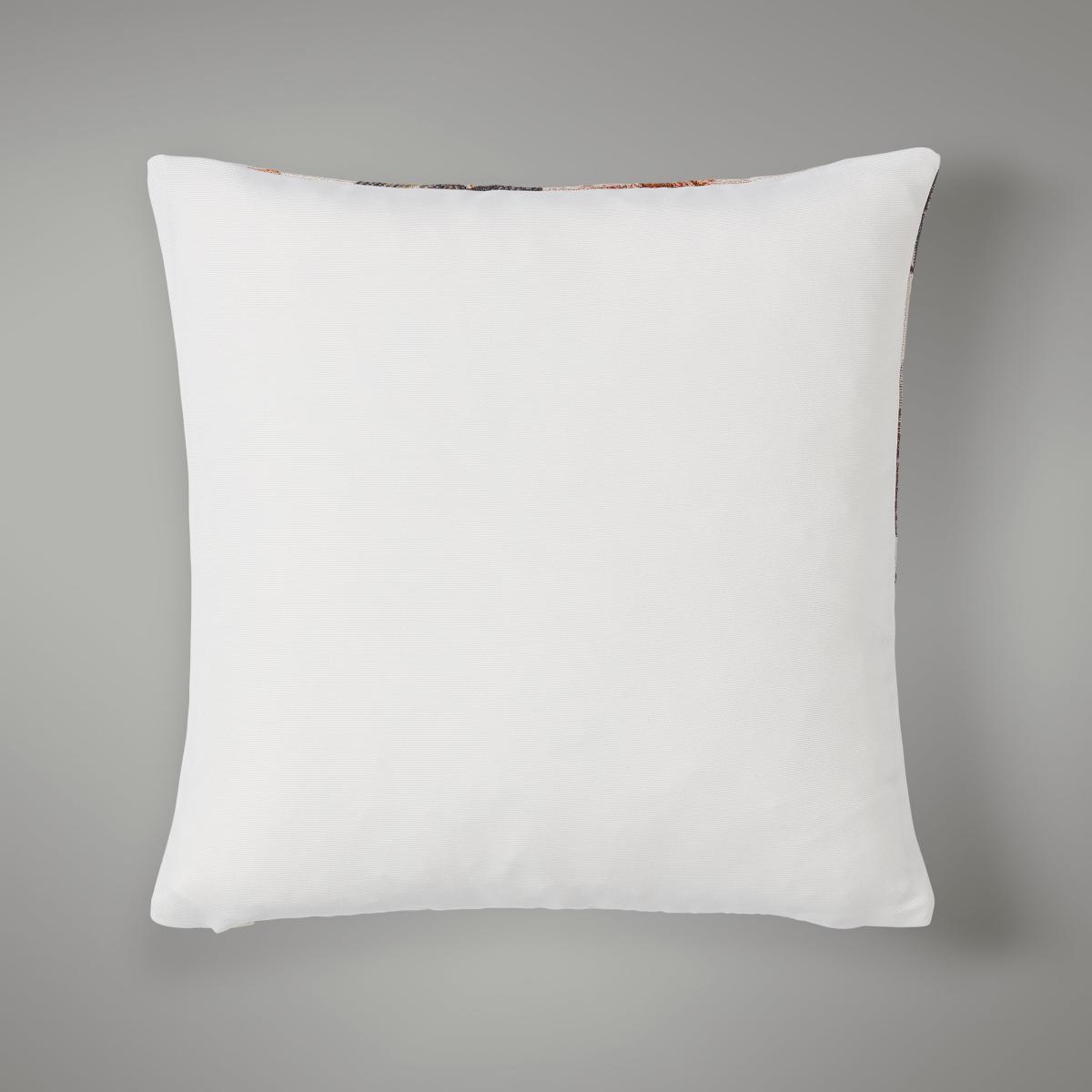 Natural Leaf Tapestry Cushion Brown/Grey/White – image 2