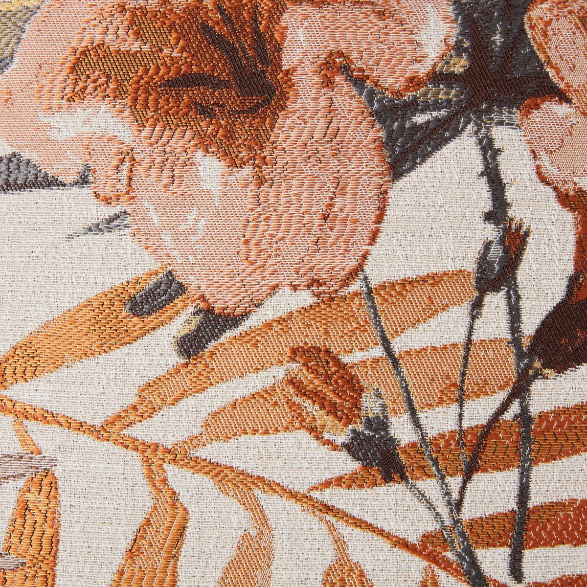Natural Leaf Tapestry Cushion Brown/Grey/White – image 4