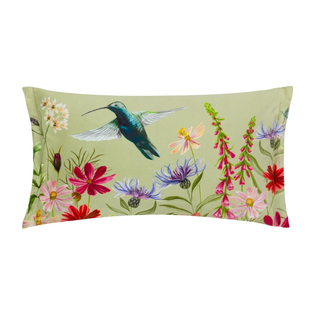 Wylder Nectar Garden Hummingbird Rectangle Cushion MultiColoured – image 1