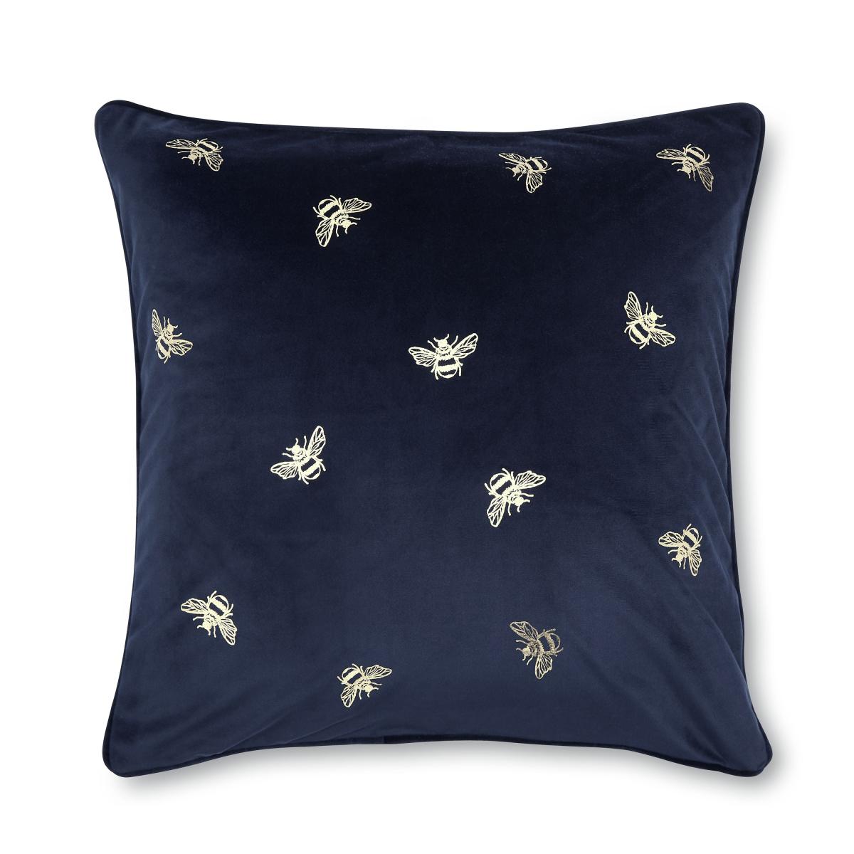 Golden Bee Navy Cushion Navy Blue/Gold – image 3
