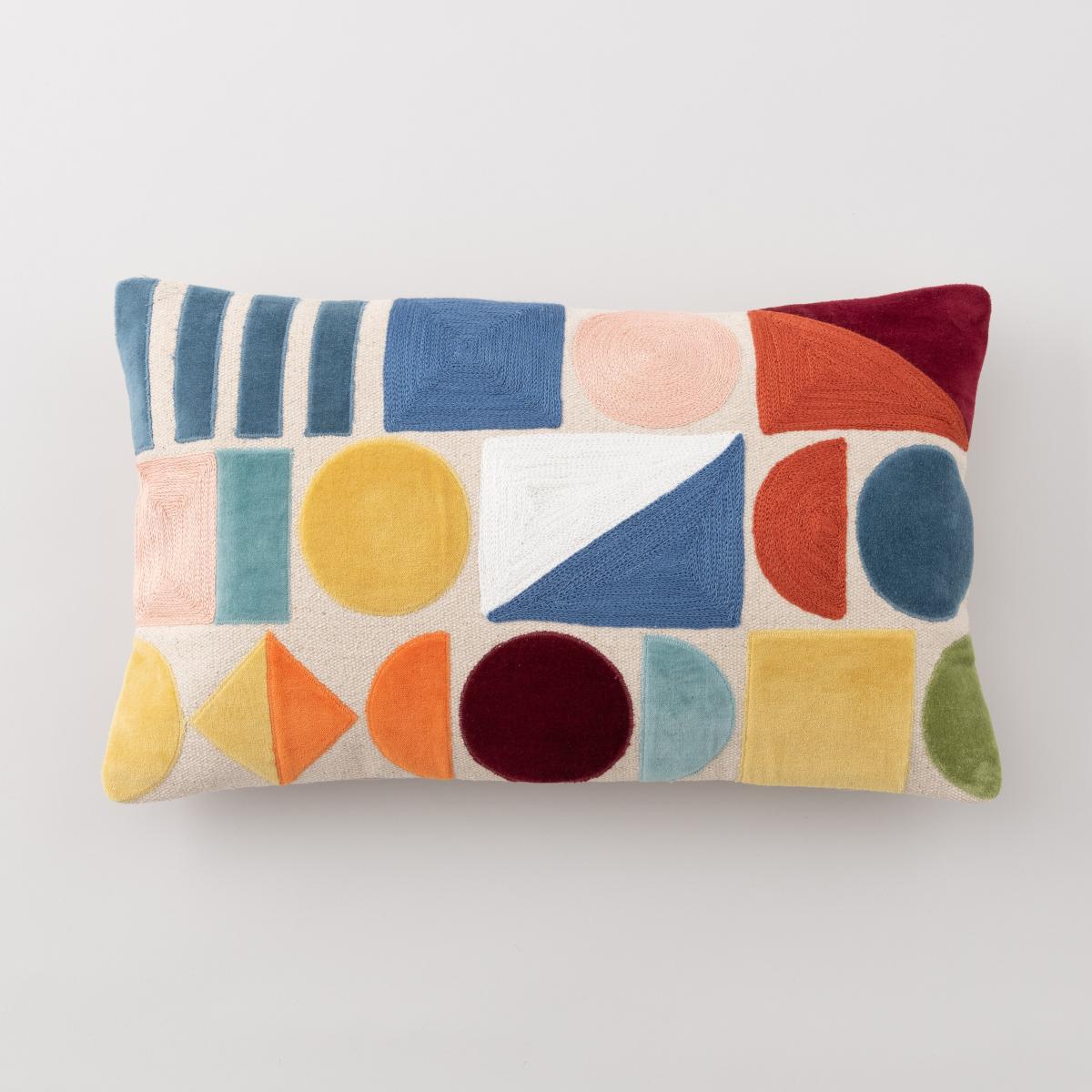 Circuit Embroidered Cushion MultiColoured – image 2