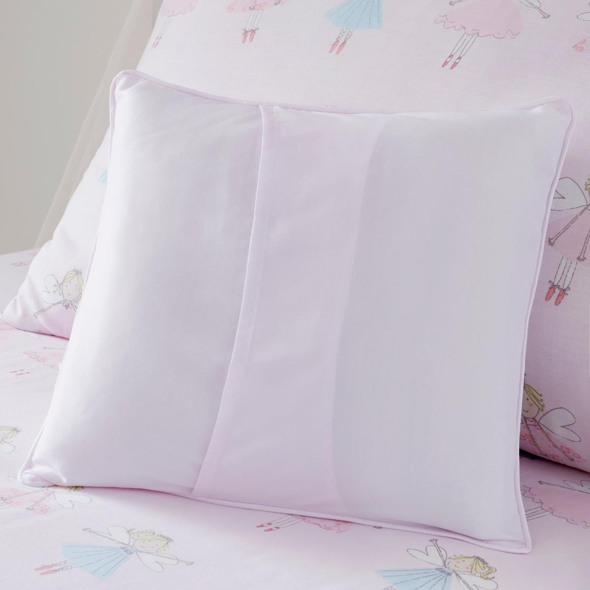 Fairies Pink Square Cushion Pink/White – image 2