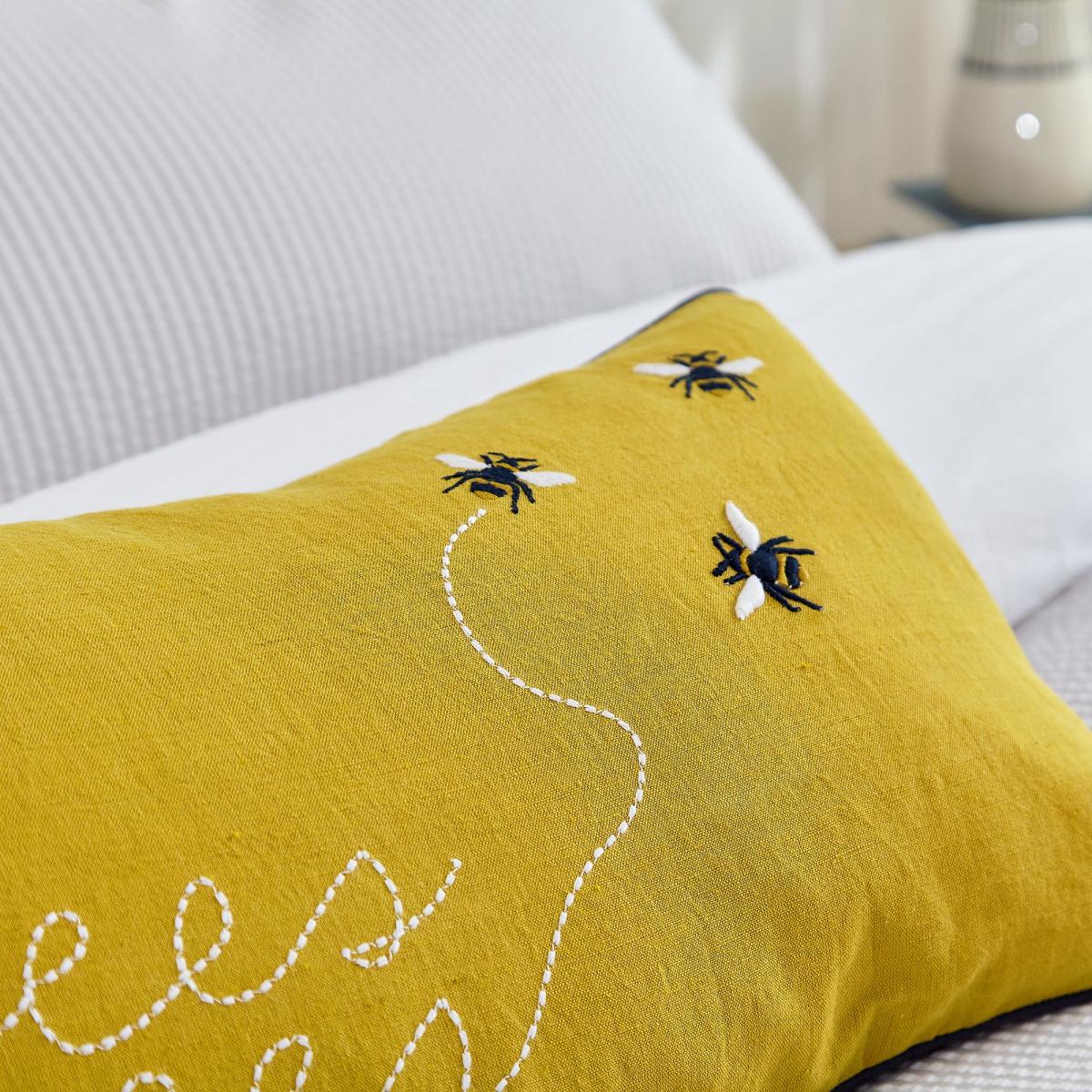 Joules Bees Knees Boudoir Cushion Antique Gold – image 2