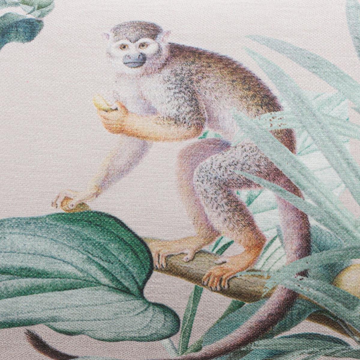Natural Jungle Luxe Monkey Cushion Brown/Blue/White – image 4