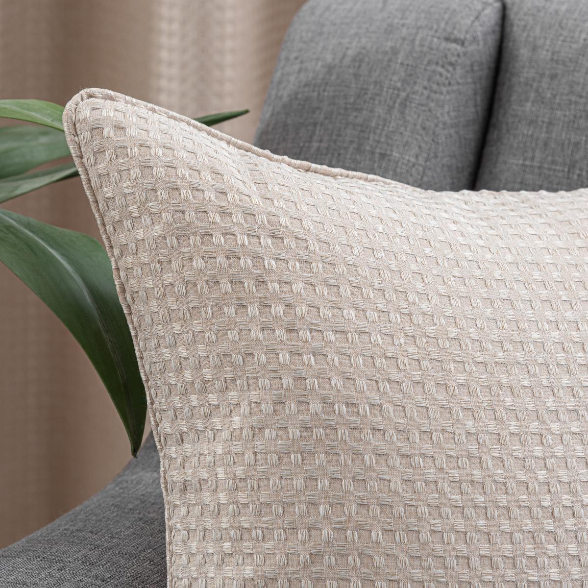 Recycled Basketweave Cushion White Sand – image 3